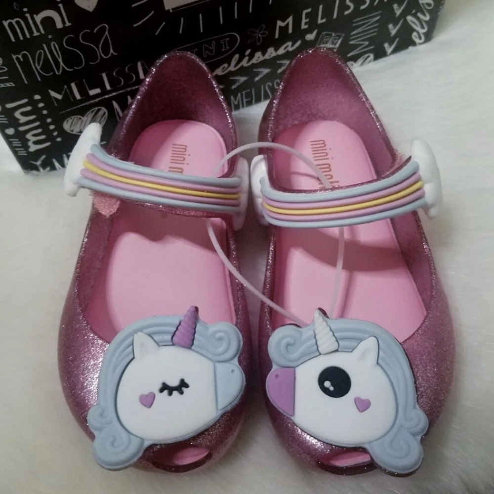 Mini Melissa Pink Unicorn Shoes